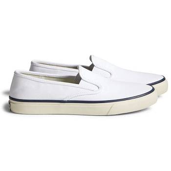 Sperry Unisex Cloud Deck Biele - Damske Slip On